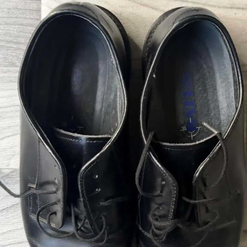 Bates Uniform Footwear Black Leather Oxford Dress Shoes